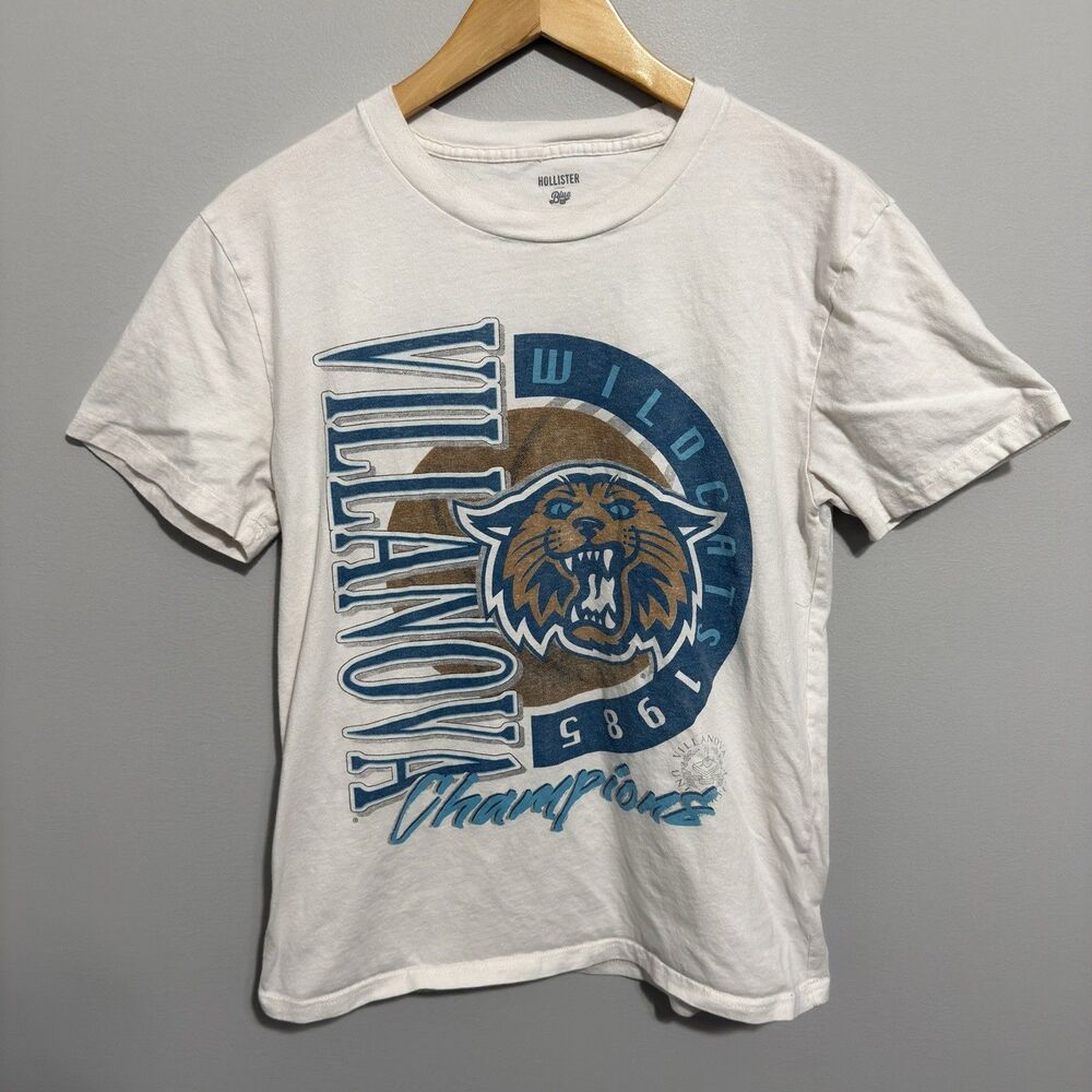 Retro Villanova University Wildcats 1985 Basketball Champions T Shirt Size S